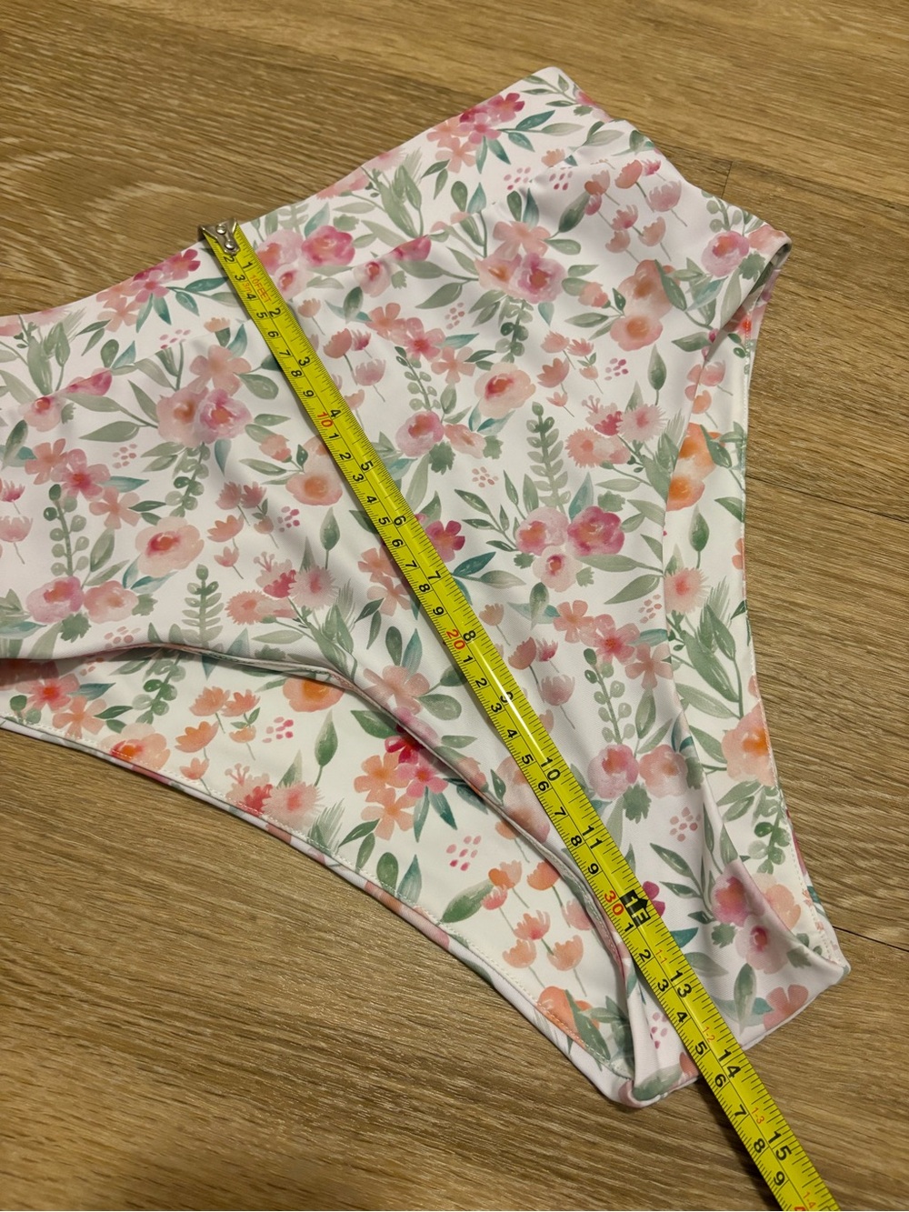 NWT Current Tyed High-Waist Floral Bikini Bottom - Pink & Green - Picture 9 of 9